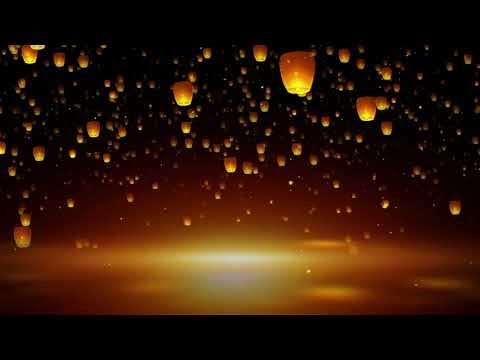 4K Flying Paper Lantherns Free Background Loops || 4K VJ loops
