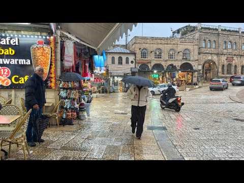 Jerusalem Old City Under the Umbrella – Rare Rain Walk
