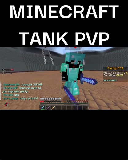 1 Heart Comeback 🔥MINECRAFT TANK PVP