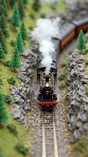 Real or Toy? 🚂 Tiny Steam Train Illusion!