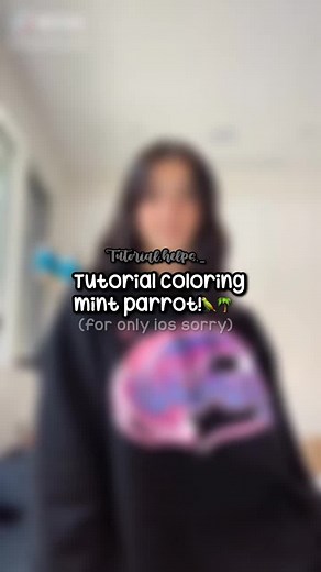 Mint Parrot Coloring Tutorial for iOS