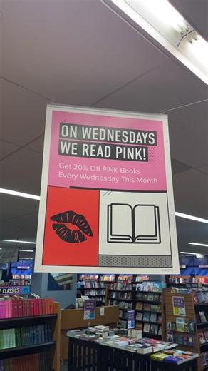 Join us this Wednesday for our very last Pink Wednesday of the Month! 20% off all books with a pink cover! #pennstate #weare #pennstatebookstore #meangirls #y2k #booktok #NextLevelDish #psu #onwednesdayswewearpink #wednesday #humpday #fyp