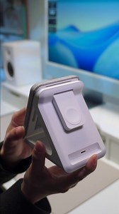 Looking for the perfect charger? SUMMIT 3-in-1 Charging Station powers all three devices in one compact, space-saving triangle, and lights up your setup with a simple tap. | Journey - JRNY