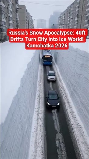 Russia’s Snow Apocalypse: 40ft Drifts Turn City into Ice World! Kamchatka 2026#kamchatka #russia