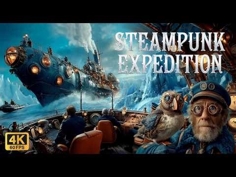 Antarctic Steampunk Expedition Into a Mechanical World of Brass, Steam and Imagination, 4K