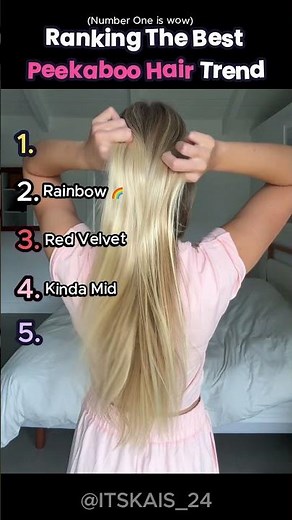 Ranking The Best Peekaboo Hair Trend
