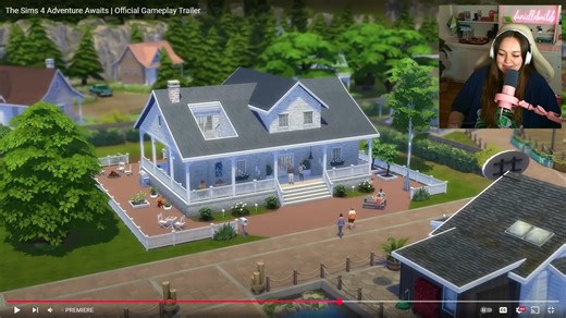 11K views · 320 reactions | first look at BOTH of my official sims 4 builds! | adventure awaits gameplay trailer reaction ✨ | daniellebuilds | Facebook
