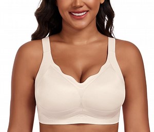 PINKSIR Plus Size Wireless Bra for Women No Underwire Supportive Push Up Full Coverage Bralette Comfort Everyday Bra