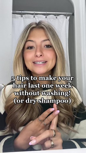 my 5 tips on how to make your hair last ONE WEEK without washing!! #hairwashday #hairwashdays #hairtips #hairtips101 #hairtipsandtricks #hairtipsforgirls