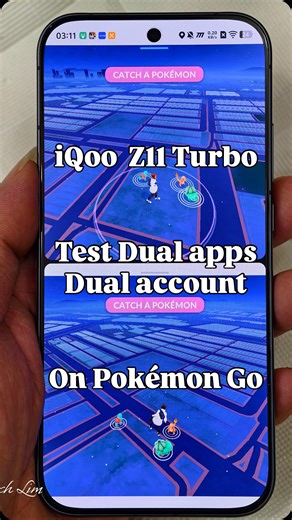 Fastech Lim on Instagram: "iQoo Z11 Turbo Test Dual apps Dual account On Pokémon Go Hanya rm16xx Satu phone dua Pokémon Go Apps , Dua dua Pokémon account lain Tapi Satu phone control . Maksudnya Boleh main 2 Pokémon Go on the spot 😂 Kalau Satu screen control 2 apps macam PUBG , CODM atau Delta force Boleh gila oh . Tak tahu berapa jari mahu pakai untuk 2 screen lari sini lari sana , tembak , reload , buang bomb 😂"