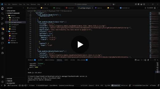 Node.js Contact Manager CRUD Operations with Express.js and SQLite | Raj Kumar Chaurasiya posted on the topic | LinkedIn