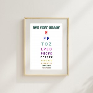 Printable Eye Chart: Minimalist Home Vision Test (PDF) - Etsy Australia