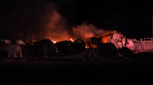 Evacuations underway after freight train derails, catches fire in Minnesota