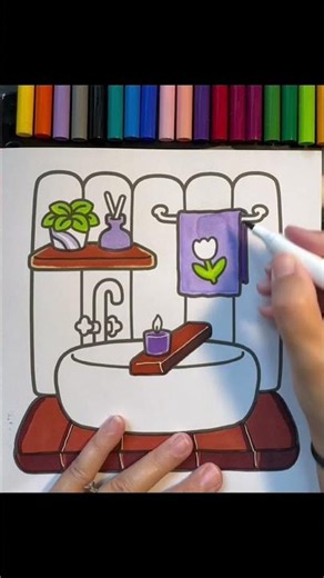Coloring to relax Bathtub #speedcoloring #coloringadventure #cocowyo #coloringbook #coloring