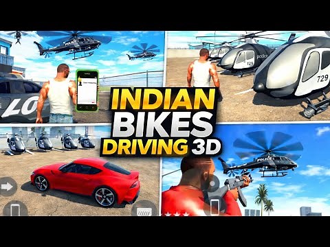 Police Helicopter + Car Cheat Code 🤑 in Indian Bikes Driving 3D New Update || indian bike 3d