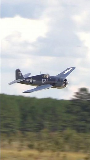 Incredible Giant Scale RC F6F Hellcat Slow-mo Showcase