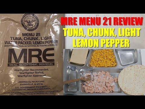 2019 MRE Menu 21: Lemon Pepper Tuna