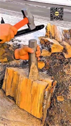 Steel Log Splitting Wedge for Manual Firewood Processing #9work