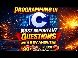 Programming in C Most Important Questions (80+ Pack) | VTU Exam 2026 | Score 90% Guaranteed