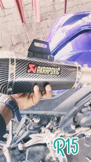R15 V3 Mein Akrapovic Exhaust Lagaya 😱 | Sound Test 🔥 #shorts