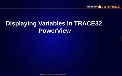 TRACE32中变量的灵活显示