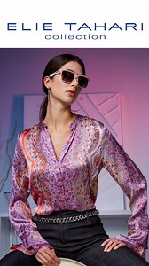 12 reactions | Fall for Exotic Artistry with the Silk Satin Izmir Paisley Shirt. With standout color and its double layer cascade cuff, this shirt is a collector’s must-have. Exclusively available at elietahari.com and Elie Tahari Collection Stores.https://bit.ly/3YN7HLB ______________________ #elietahari #uniquepatterns #designertops #luxurytops #casualchic #luxuryclothing #designerstyle #womensclothing #trendy #styleinspiration | Elie Tahari | Facebook