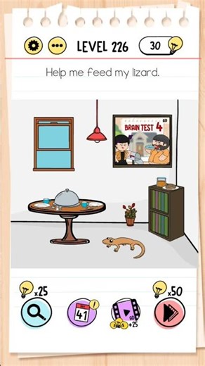 Brain Test Tricky Puzzles | Level 226 | Help me feed my lizard #braintestsolution #level226