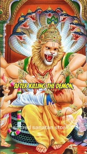 What happend to Lord Narasimha after killing the demon Hiranyakashipu? #vishnu #narashima #shiv