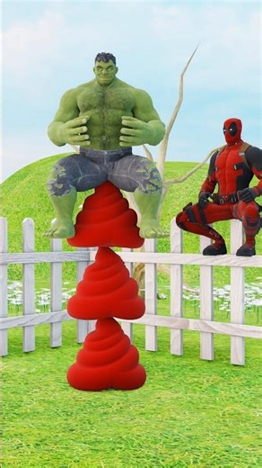Hulk Vs Deadpool Funny 3D Animation #animation #shorts