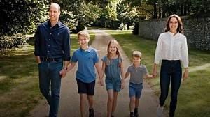 Courtesy: Matt Porteous. The Prince and Princess of Wales have shared a new photograph of their family.The new portrait will feature on William and Kate’s Christmas card this year.It shows the parents along with children, Princes George and Louis, and Princess Charlotte all holding hands as they carry out a visit to Nrfolk. It was taken by the photographer Matt Porteous earlier in the year. | HELLO!