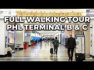PHL Airport Full Walking Tour 2026: Terminal B & C, Security, Gates & Train to the City!
