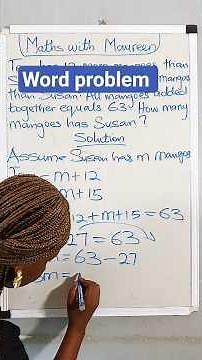 How to solve word problem on linear equation#maths #education #wordproblems