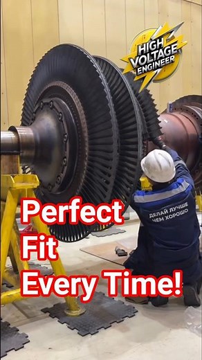 Unbelievable Precision! Gas Turbine Blade Overhaul in 60 Seconds 🔧⚡#electrician