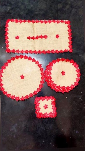 DIY simple table mats || Jute craft ..#artandcraft #jutecraftideas #viralvideo