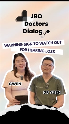 Jue Rong Organisation (JRO) on Instagram: "Struggling to hear conversations, turning up the volume, or asking people to repeat themselves? 👂 In today’s JRO Doctor’s Dialogue, @dr.yuenhengwai explains the warning signs of hearing loss you shouldn’t ignore."