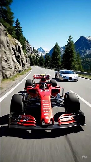 F1 Car vs Bugatti – Who Wins the Race? #bugattiveyron #automobile #cars #fastestcars #formula1