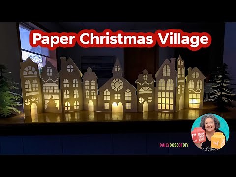 How to Make a Super Easy Paper Christmas Village