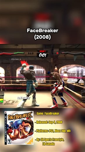 Brian on Instagram: "This game was awesome 🔥😄 FaceBreaker was basically the EA Sports version of Ready 2 Rumble Boxing! . . This gameplay was played by me and video editing was also by me. Follow me here for more videos! ➡️ @brrian_o . . #fyp #foryoupage #boxing #retro #retrogaming #playstation #ps3 #xbox #xbox360 #nintendo #wii #nostalgia #memories #reels #reelsinstagram #daily #motivation #workout #music #explorepage #gamer #videogames #gaming #gamerlife #games"
