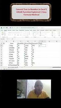 Convert Text to Number in Excel | VALUE Function Explained | Easy Formula Method