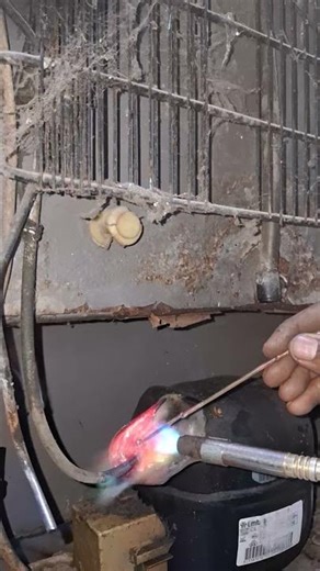 refrigerator suction line point welding