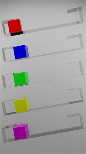 Mirror Box Slide – Watch Twice! 🔄 #Shorts #animation #asmrsounds #relaxing #physicssimulation