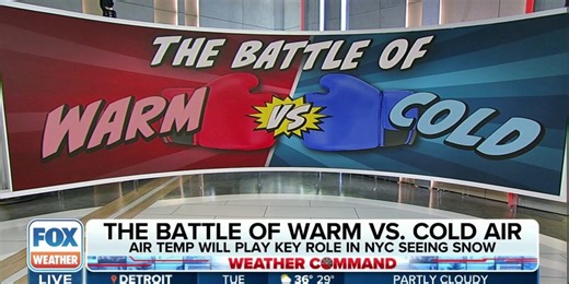 Warm vs. Cold Air: Air temperature will play key role in NYC seeing snow | Latest Weather Clips | FOX Weather