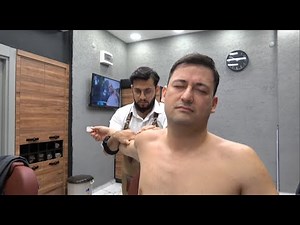 Fancy Barber in New Barbershop Asmr Head Massage Face Massage and Back Massage