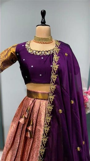 😍 kanjivaram fully stitched lehanga choli ✨#6303363800