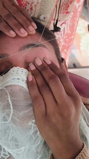 eyebrow threading tutorials beginners #left #eyeshadow #threading #shorts#viralvideo008 ishaofficial