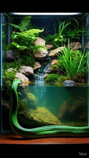 Snakes and streams natural - Rắn và suối tự nhiên #hominh #snake #paludarium