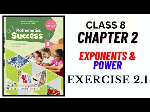Mathematics Success, Chapter 2 Exponents, Exponent Exercise 2.1 Mathematics success