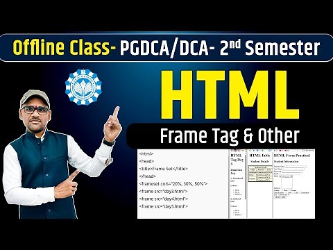 7 HTML Frame Tag & Miscellaneous Tags सीखें Complete Example के साथ | PGDCA, DCA, BCA Tutorial