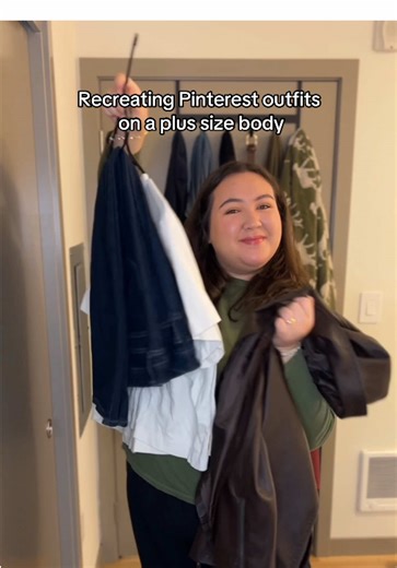 Recreating Pinterest outfits on a plus-size body because good style isn’t exclusive 💅✨ Trying the trends, making them fit me, and proving that fashion looks amazing at every size. #PlusSizeFashion #OutfitInspo #PinterestOutfits #CurvyStyle #fashiontok