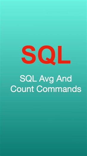 SQL Avg And Count Commands #sql #mysql #coding #techtips